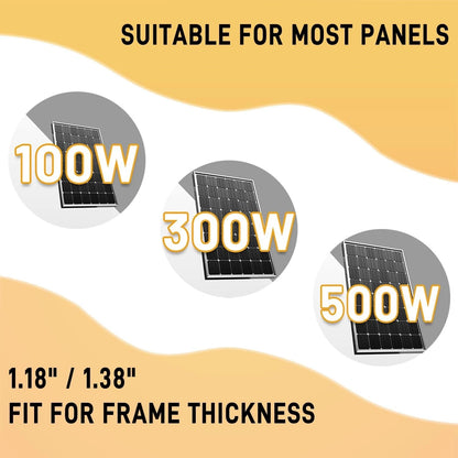 Solar Panel Mounting Brackets, Roof Mount Kit, Rails and Clamps 4pc-panel
