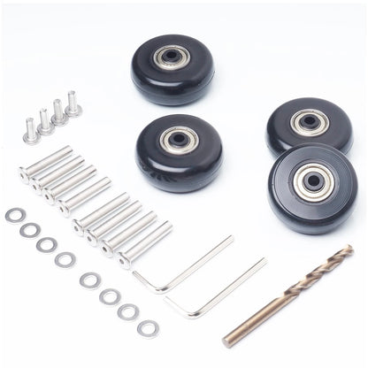 FLIHONST 50mm Suitcase Luggage Wheels Replacement Kits with Precision black