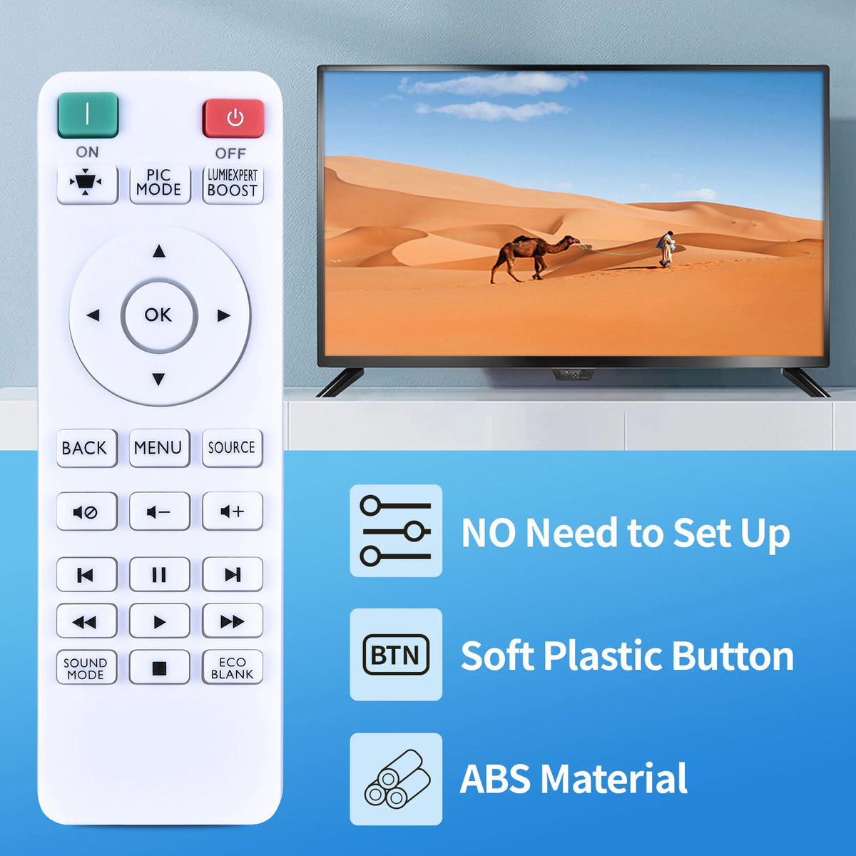 Remote Control RCV013 For BenQ Projector TH671ST TH585 TH685