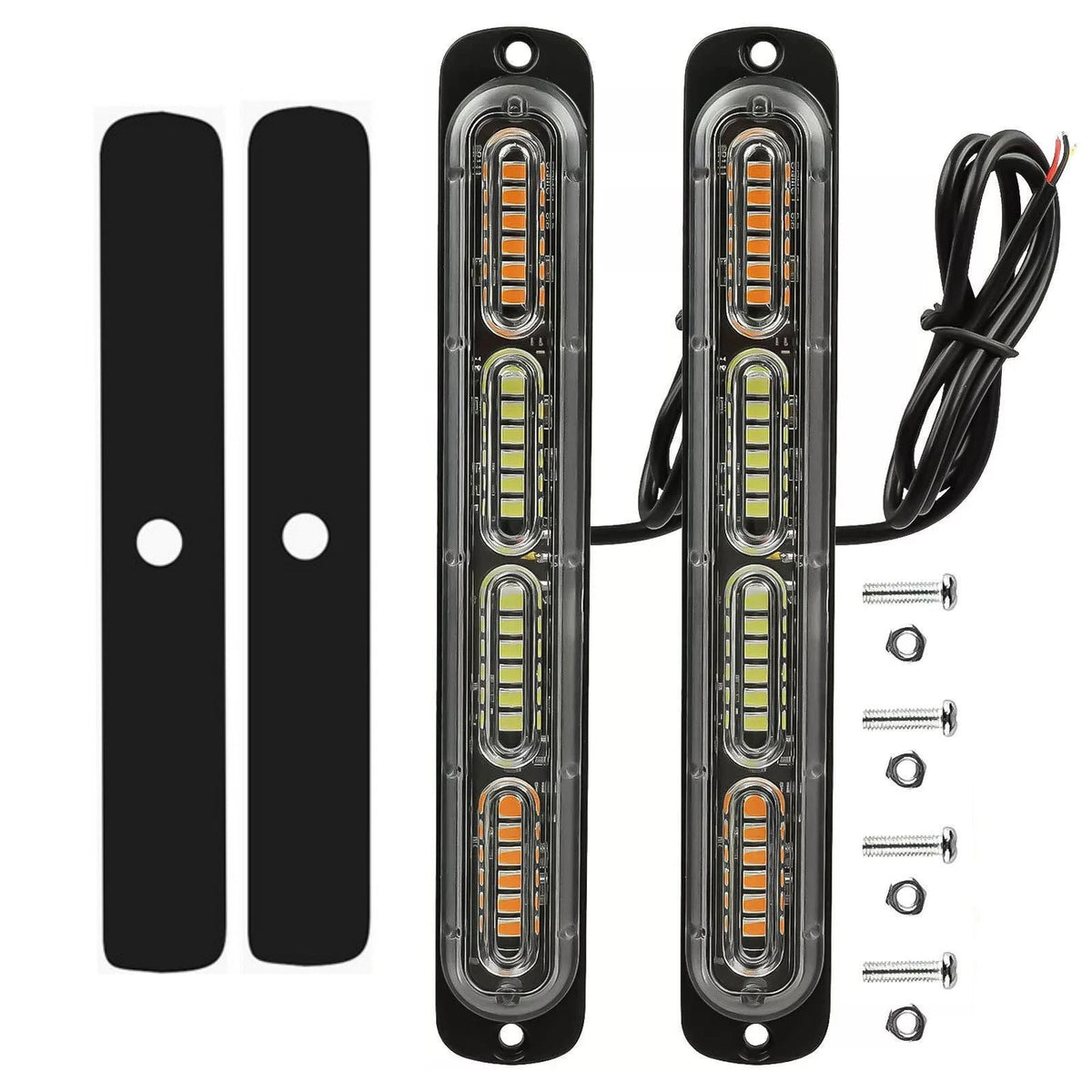 LED Flashing Strobe Light Bars Warning Hazard Beacon Part For Car Truck
