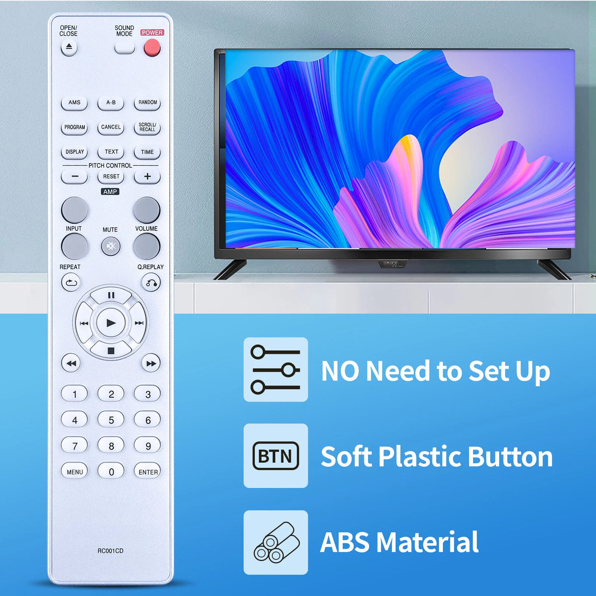 RC001CD For Marantz CD Player Remote Control CD8003 CD5004 D5003 CD6004