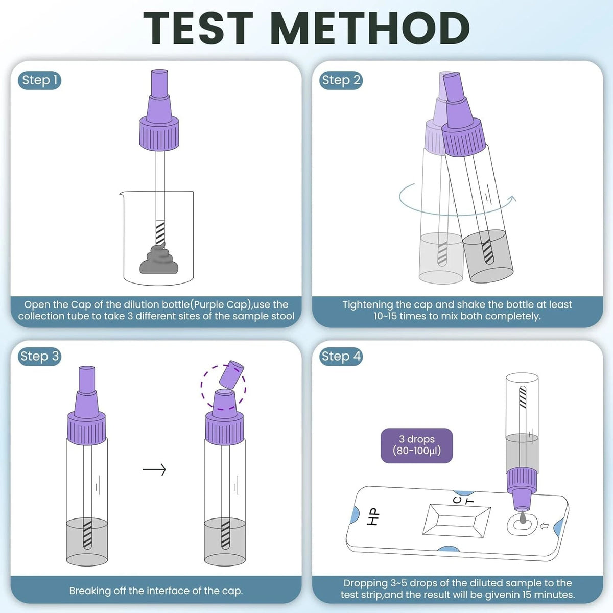 H Pylori Test Kit: 2 PCS Fast & Highly Accurate & Easy to Use & Read...