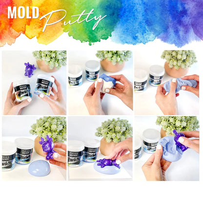 Mold Putty Silicone Making Kit, Super Easy 1:1 Mix Putty, 7/8 Lb Blue