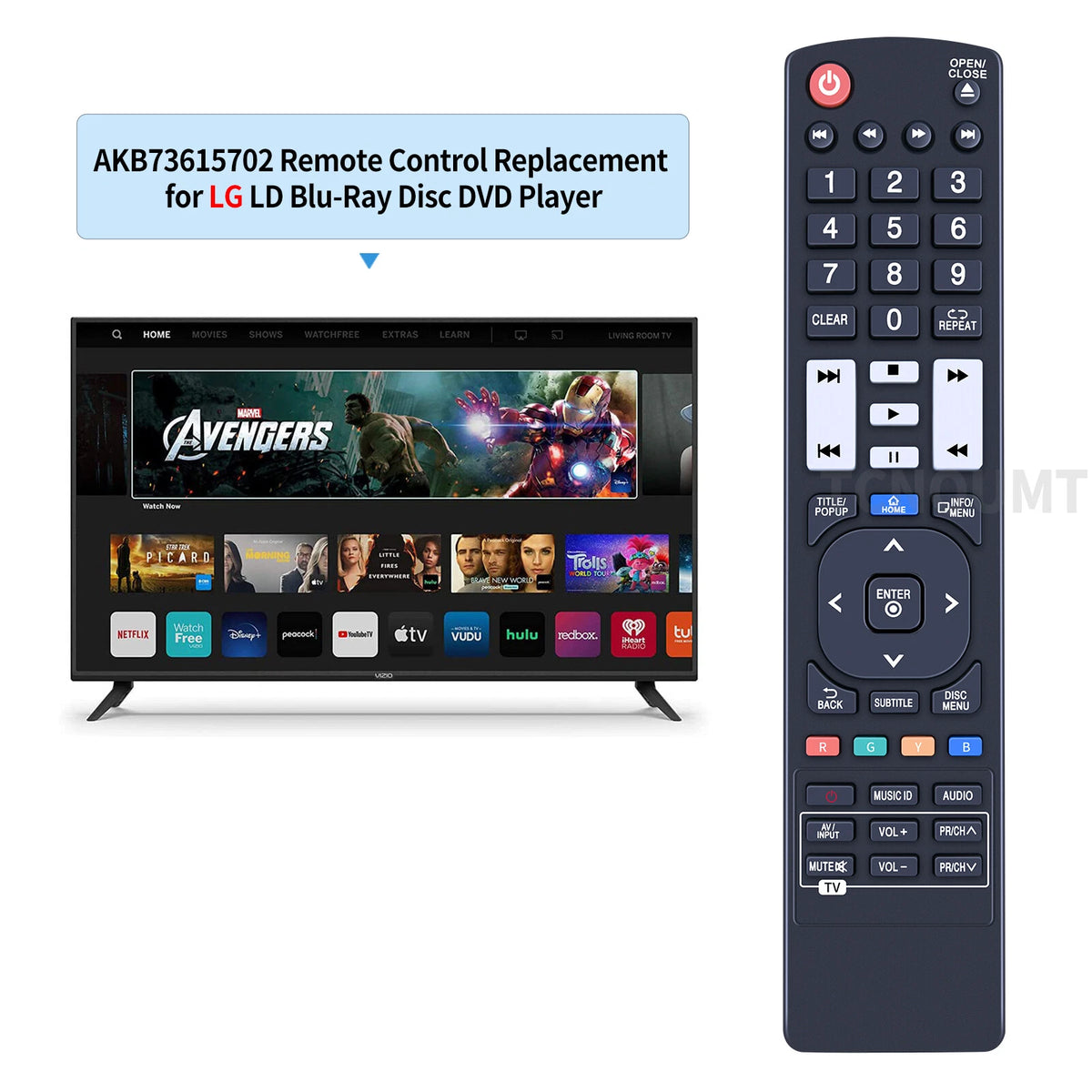 AKB73615702 Remote Control For LG Player BP620 BP620C BH7220B BH7420P