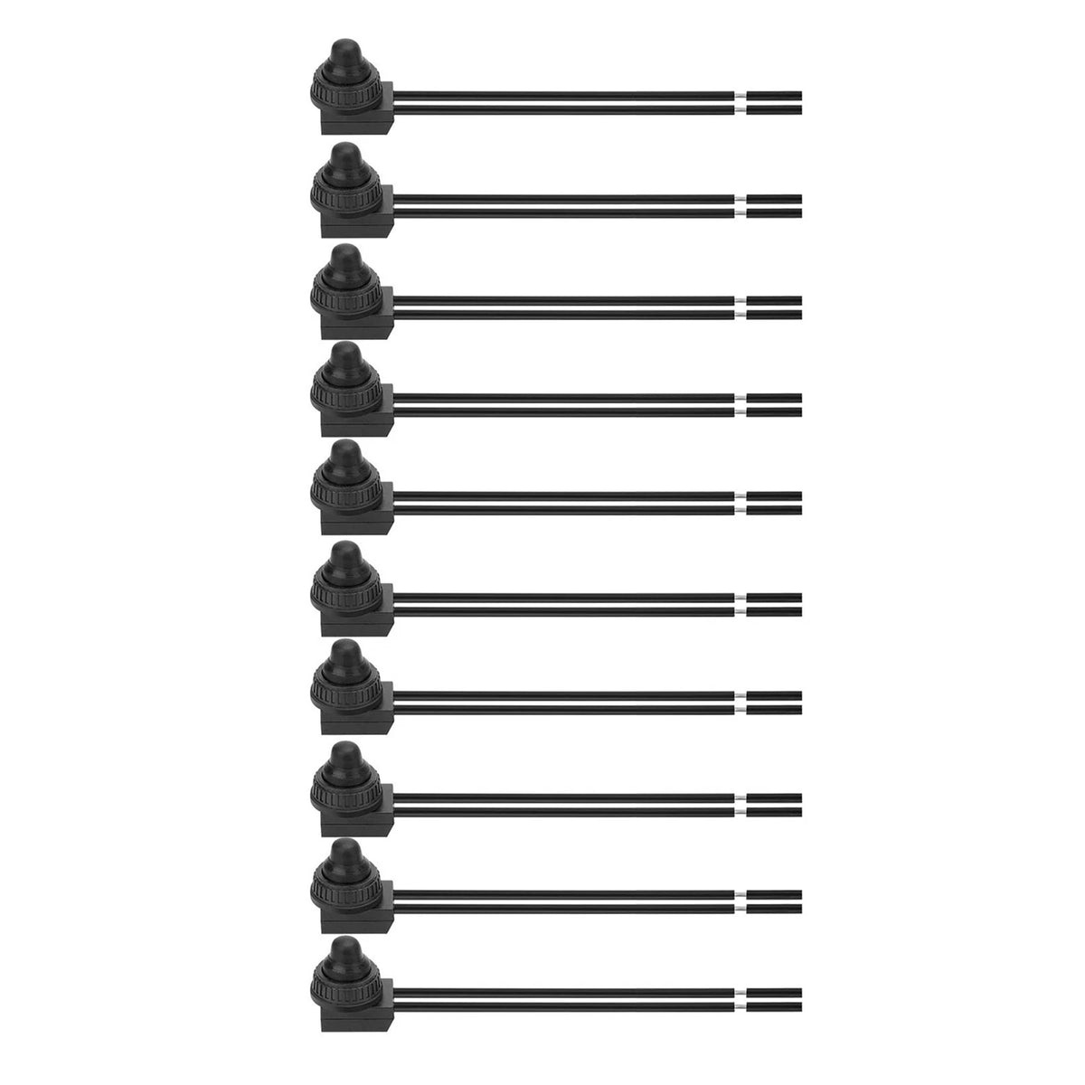 10x Waterproof Push Button Switch IP67 4.5" Cord for Outdoor Motorcycle Gear