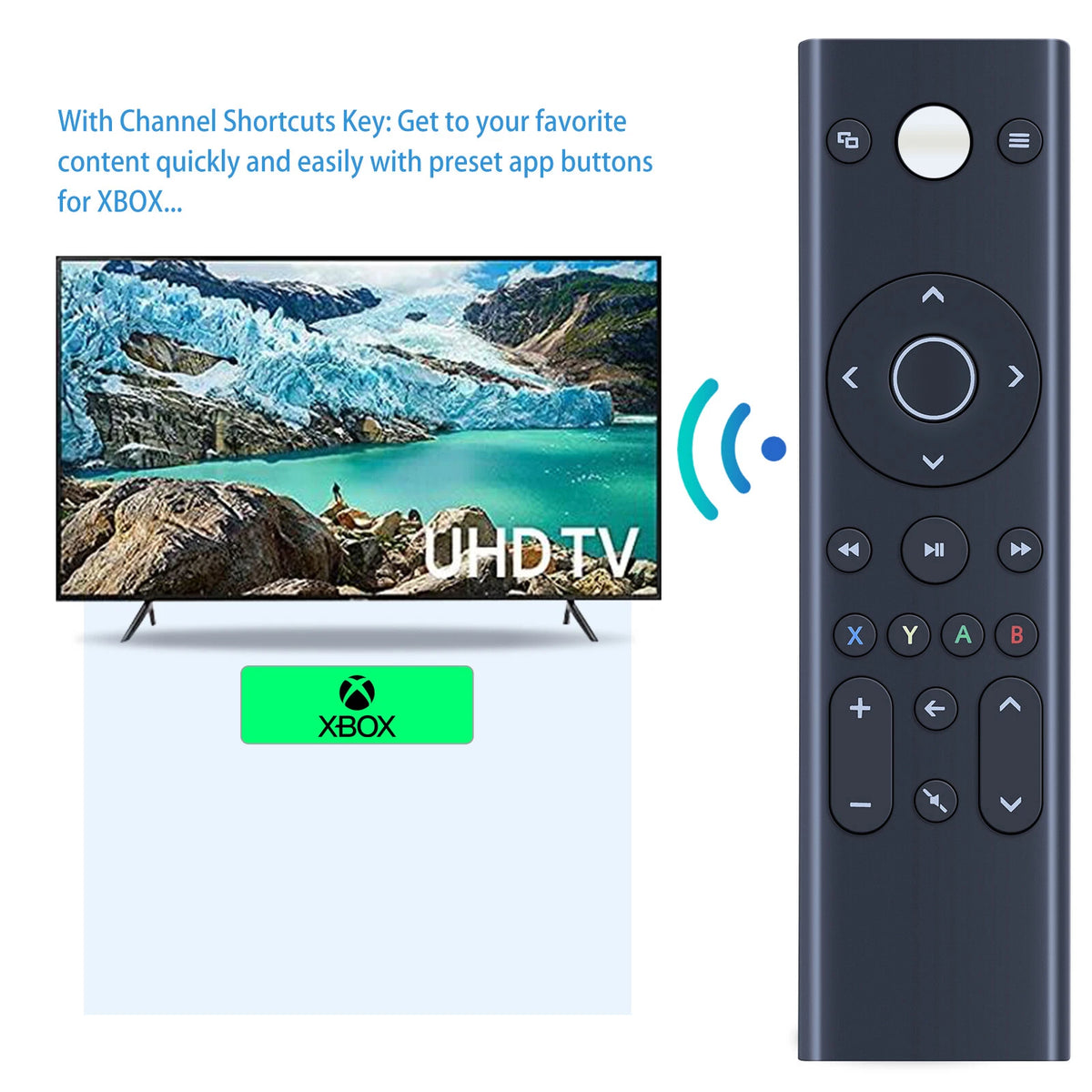 Gaming Media Remote Control For Xbox One & Xbox Series X|S Console Black