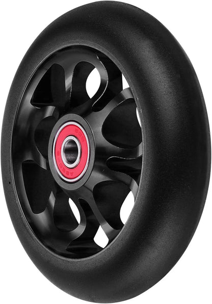 2pcs Replacement 100mm Pro Scooter Wheels with Abec 9 Bearings 100mm, A-Black