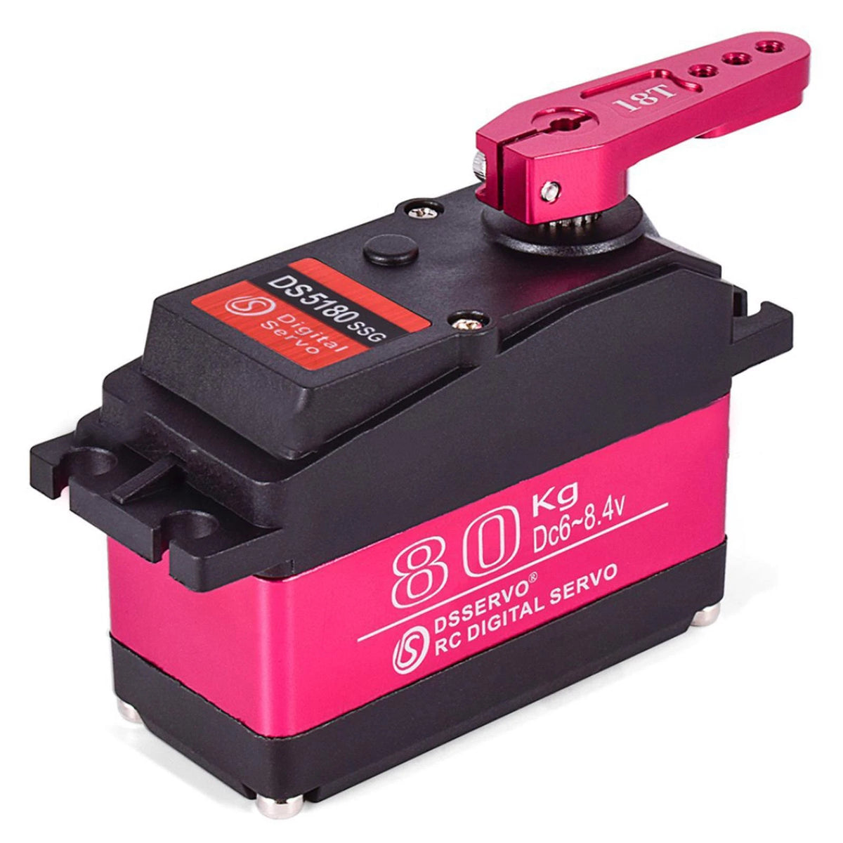 1x High Torque Waterproof 80KG Digital Servo With 18T Servo Arm for 1/5 RC Car
