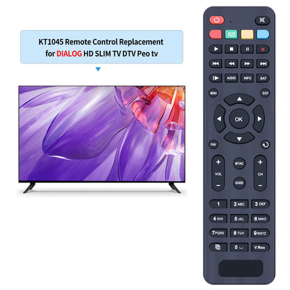 Replacement Remote Control For DIALOG HD SLIM TV DTV Peo tv KT1045