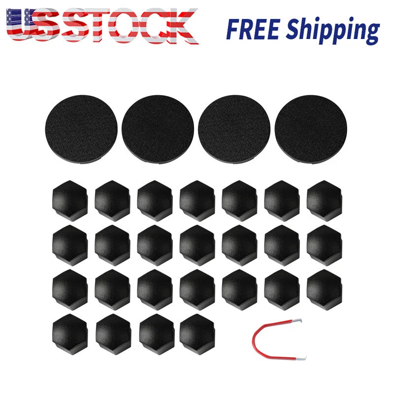 Fits Tesla Cybertruck Lug Nut Covers & Center Caps - Matte Black