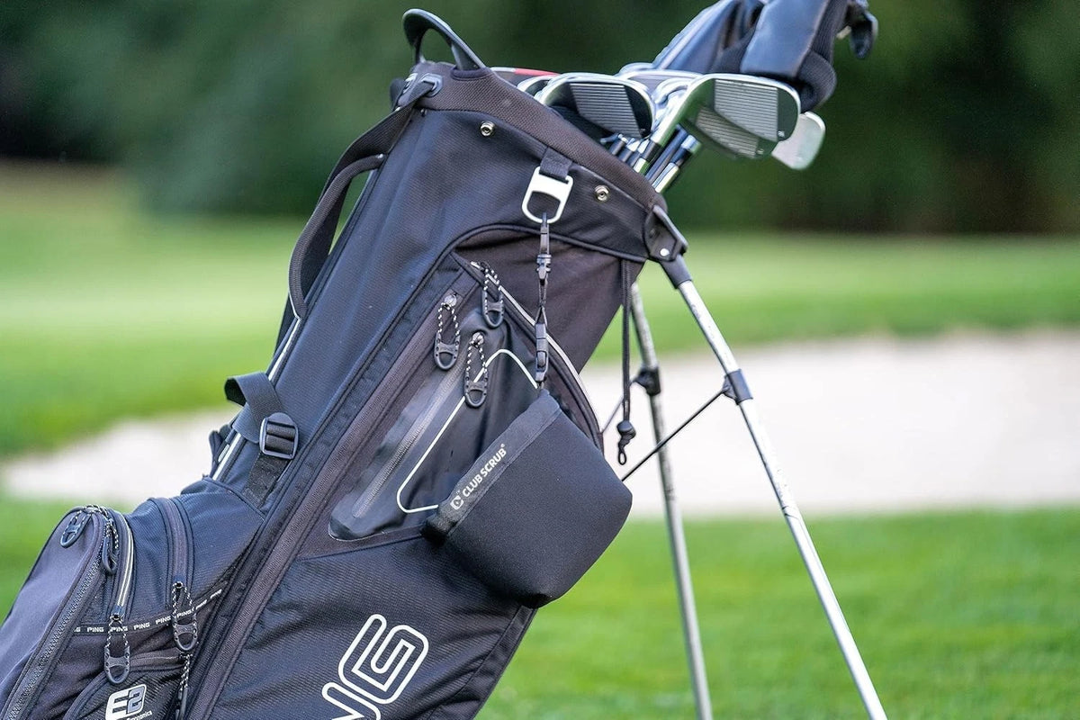 Club Scrub  Golf and Ball Cleaning Bag, Clean Face Black
