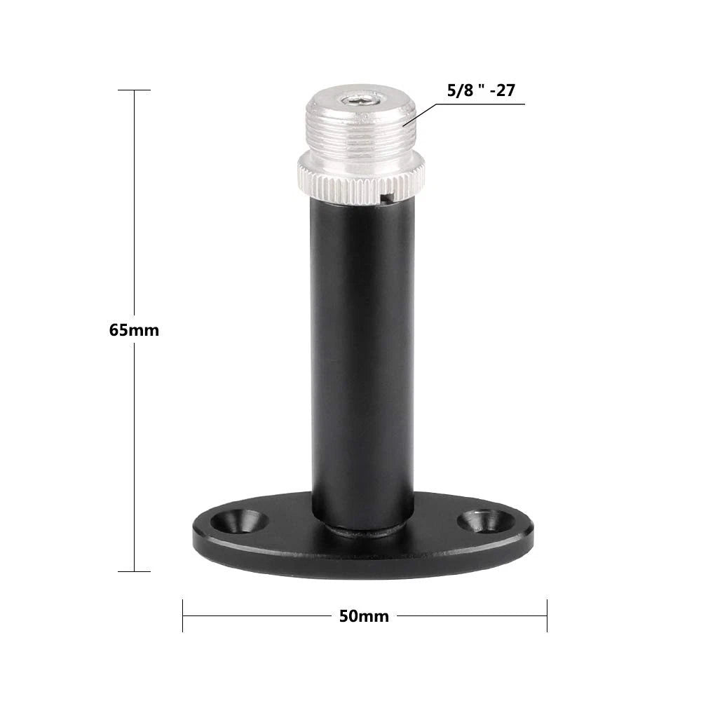 CAMVATE Wall Mount Bracket With 5/8"-27 Male Screw 5 x 6.5 x 2.2 cm, black