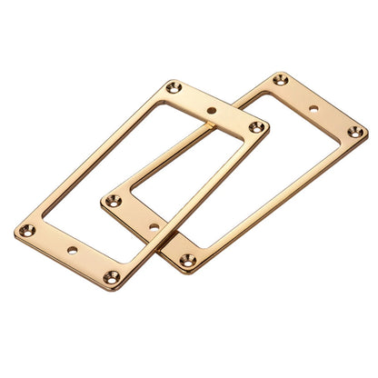 2Pcs Gold Electric Guitar Pickup Mounting Ring w/ Screws for Les Paul LP Parts