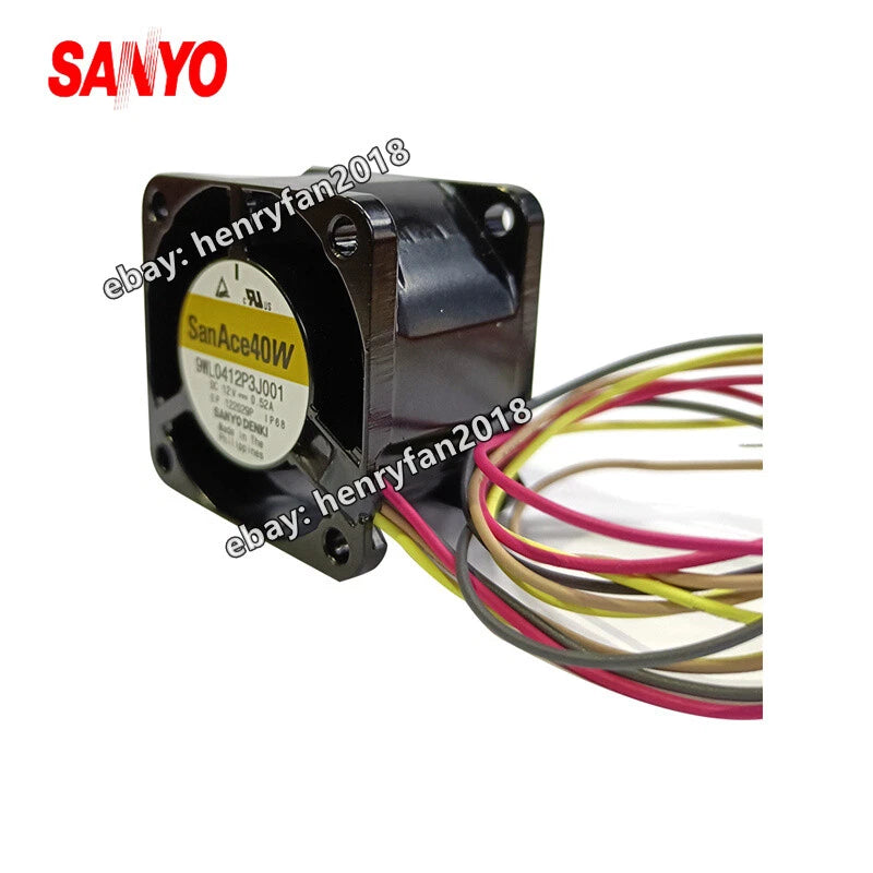 SANYO 9WL0412P3J001 SanAce Fan 12V 0.52A 40*40*28MM IP68 Splash Proof Axial Fan