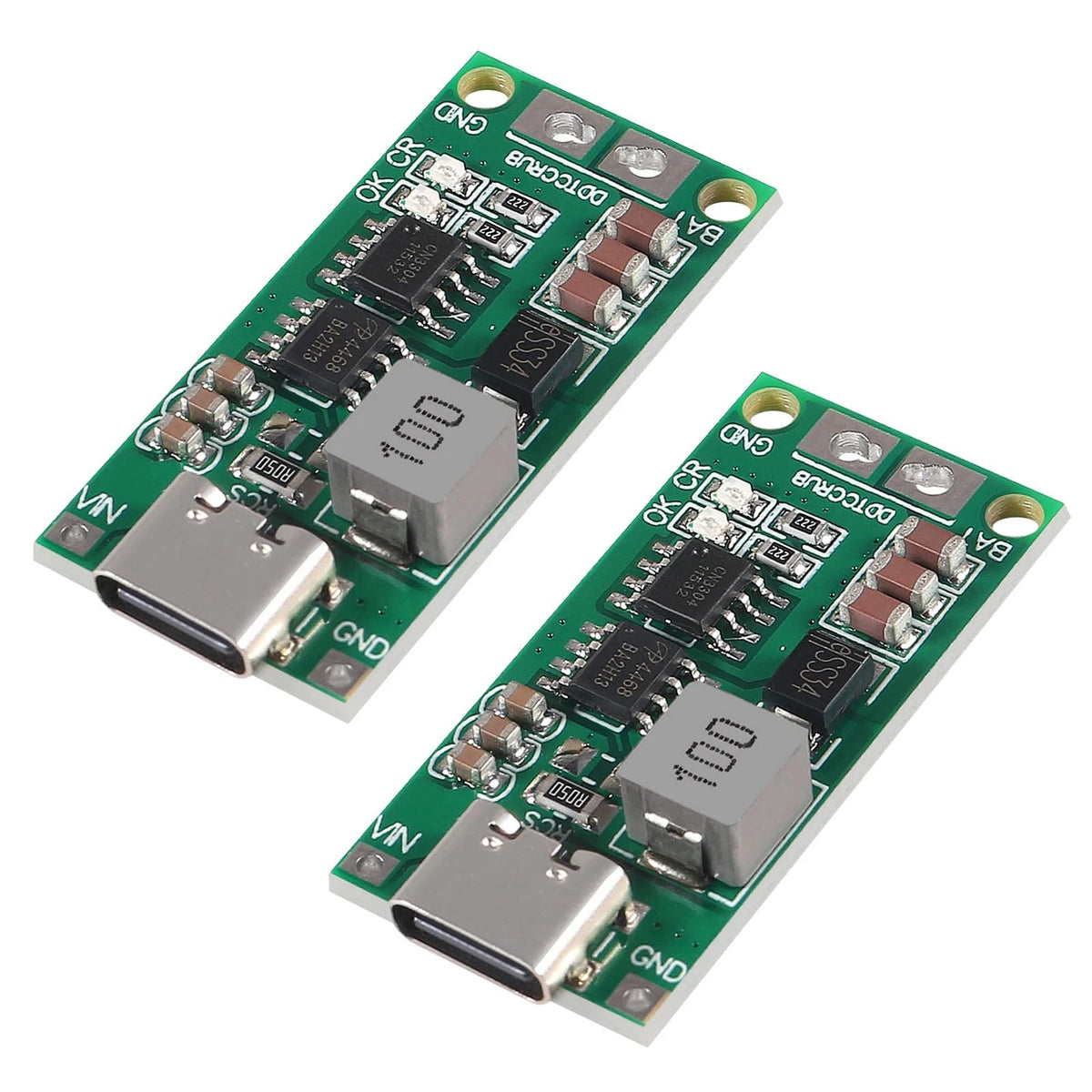ATNSINC 2PCS Multi-Cell 2S 3S 4S Type-C USB Boost Converter to 8.4V 2A