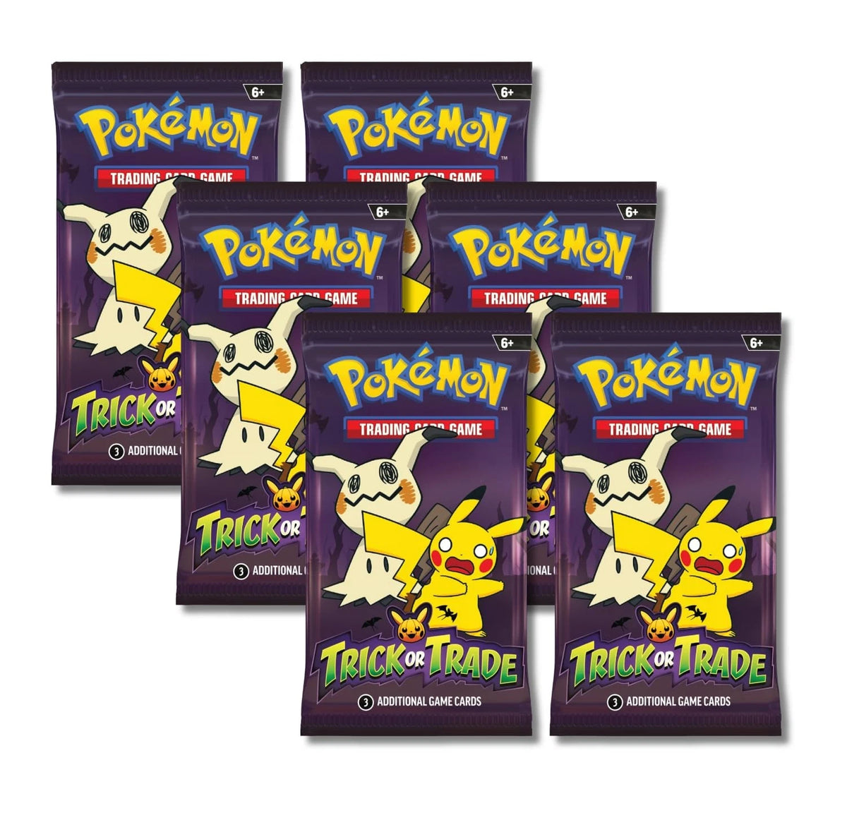Pokemon 2023 Trick or Trade Mimikyu & Pikachu Small, Red, Blue, Green, Yellow