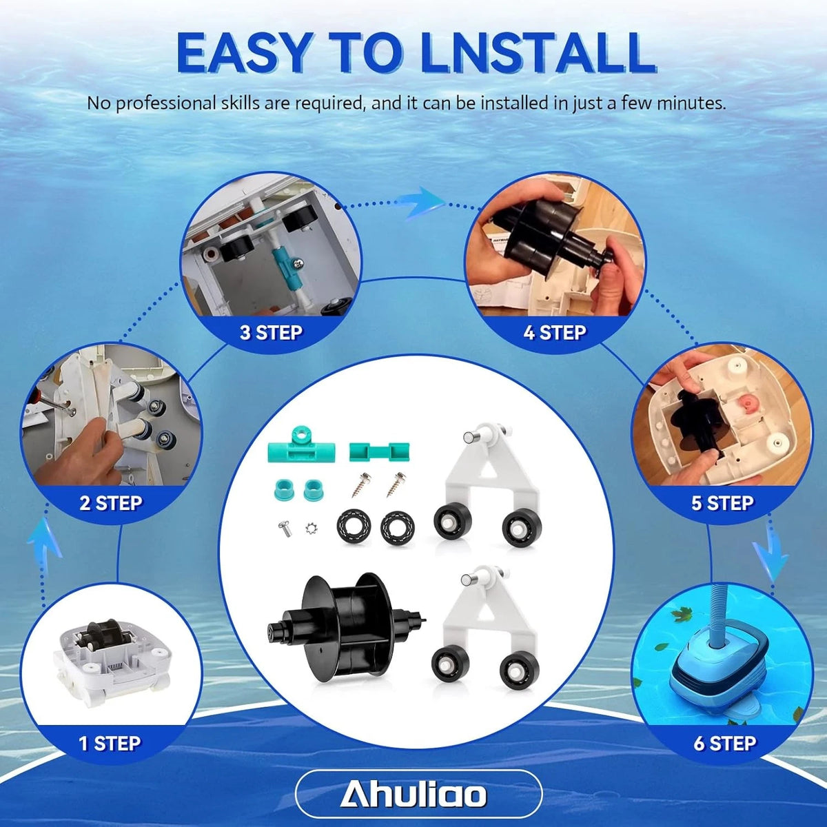 AXV621DAT Pool Cleaner Parts for Hayward Vacuum (All), Navigator Black
