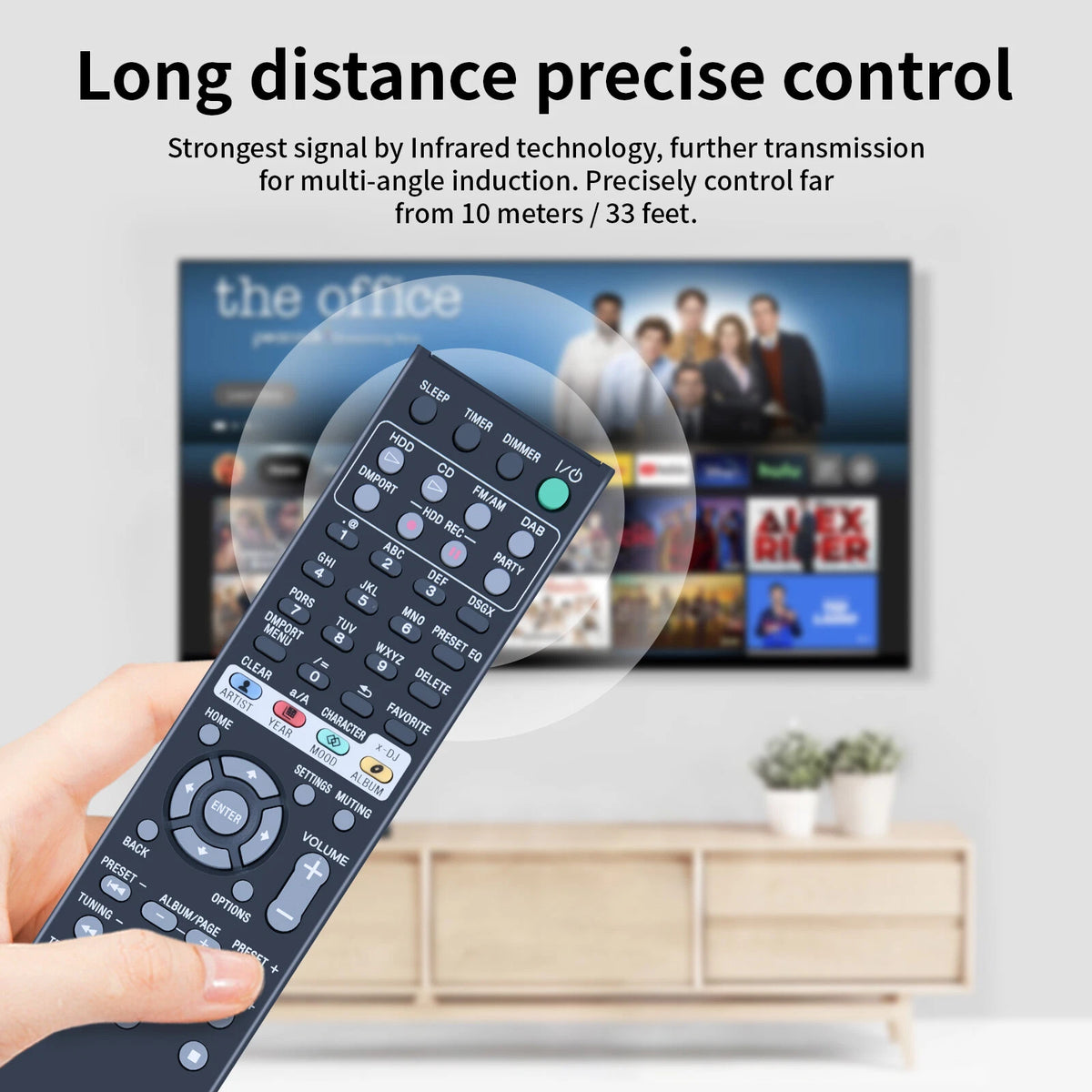 RM-GJ05K Remote Control For Sony Audio System NAS-SC55PKE NAS-SE35HD