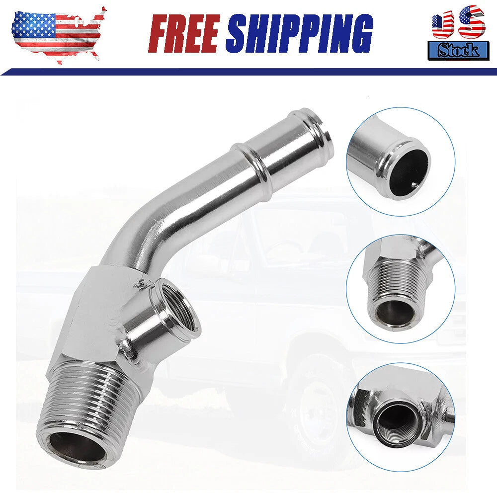 Hot Water Radiator Coolant Temp Sensor Elbow Connector Tube Replace E5TZ-18599-C