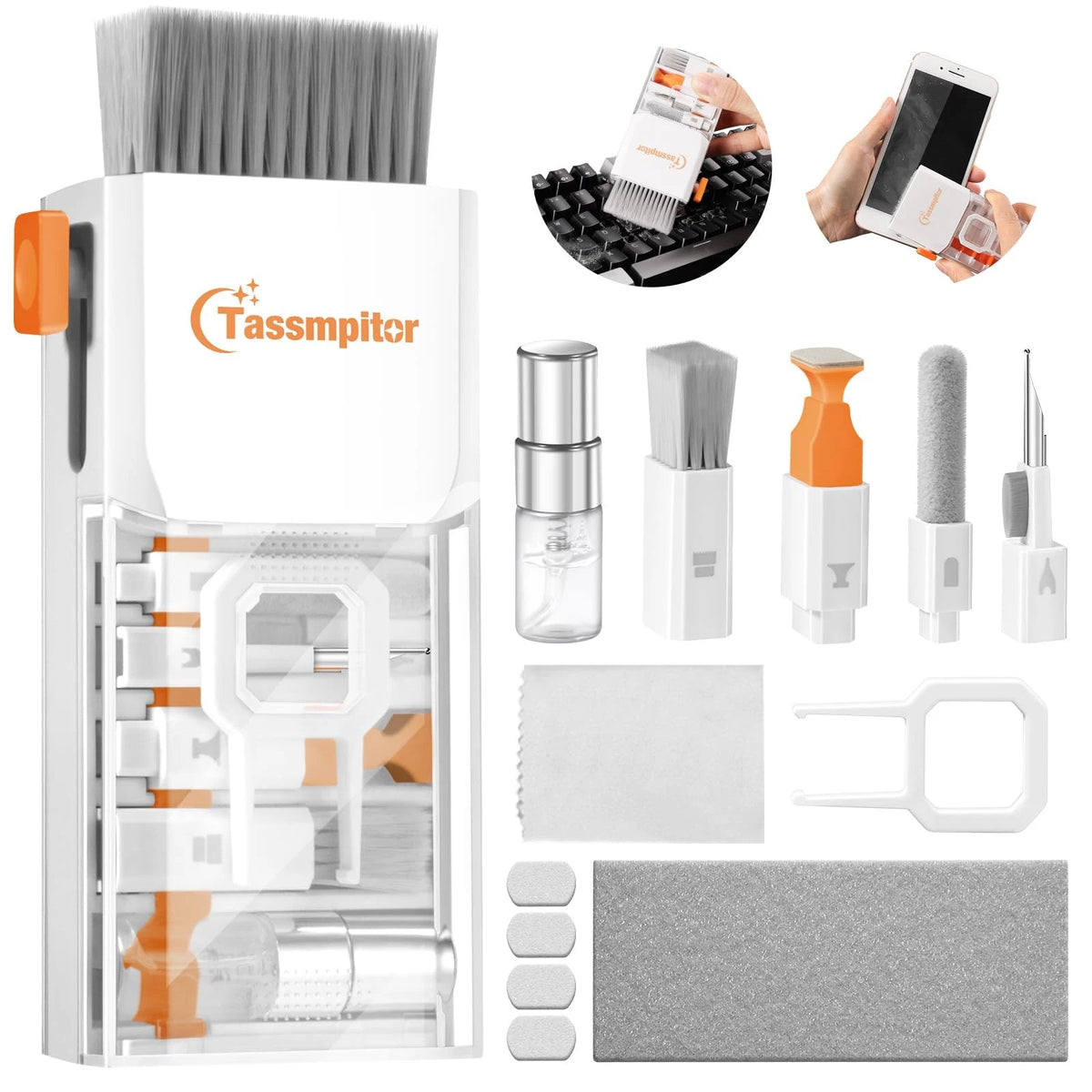 All-in-1 Keyboard Cleaner Laptop Cleaning Kit,Computer Bright White