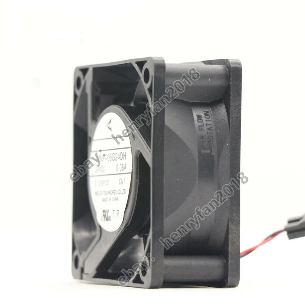 MELCO MMF-06G24DH-CN1 DC 24V 0.06A 60*60*25MM 2-wires Inverter Cooling Fan