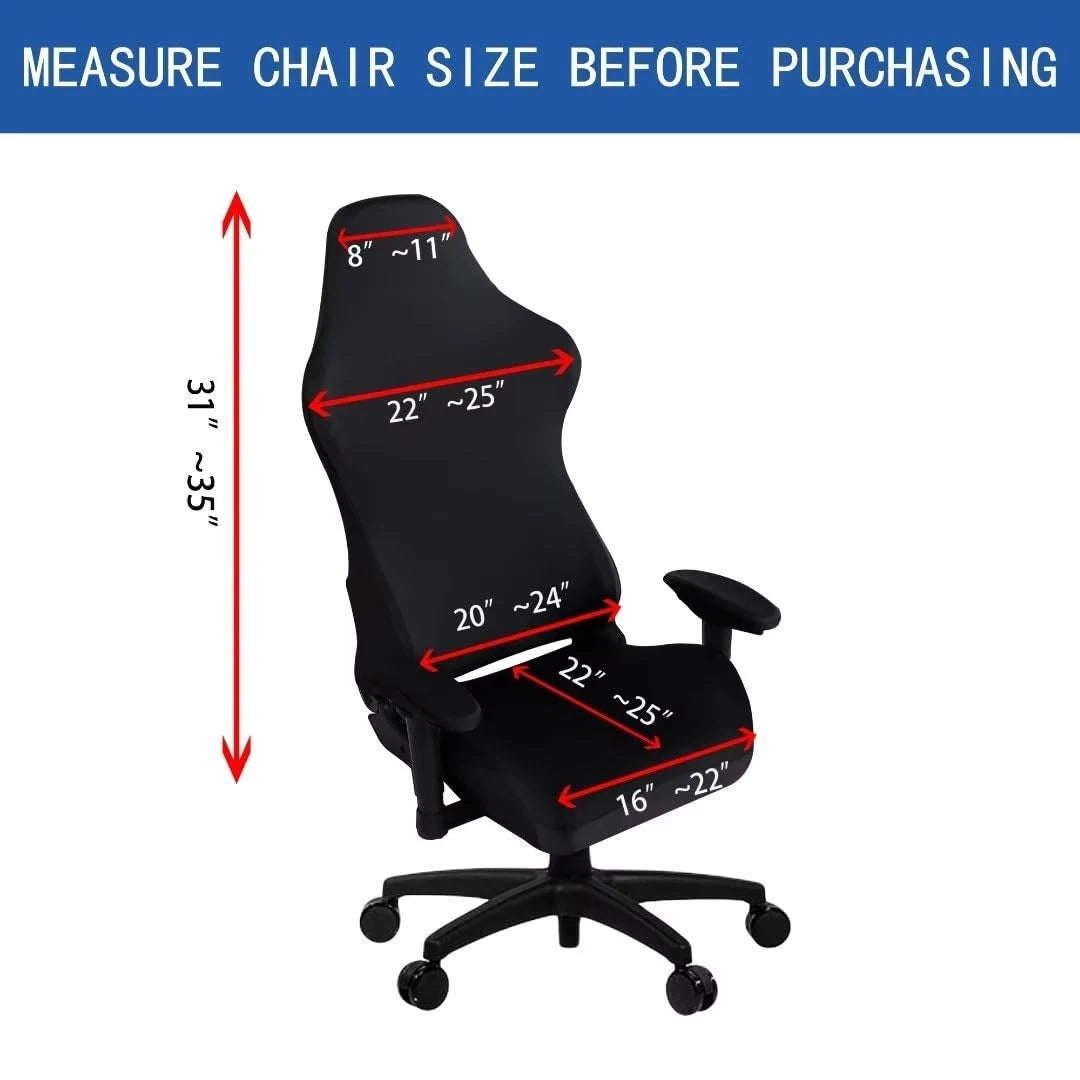 SARAFLORA 2 Pack Gaming Chair Cover, Stretchable X-Large | 2 PCS, Black
