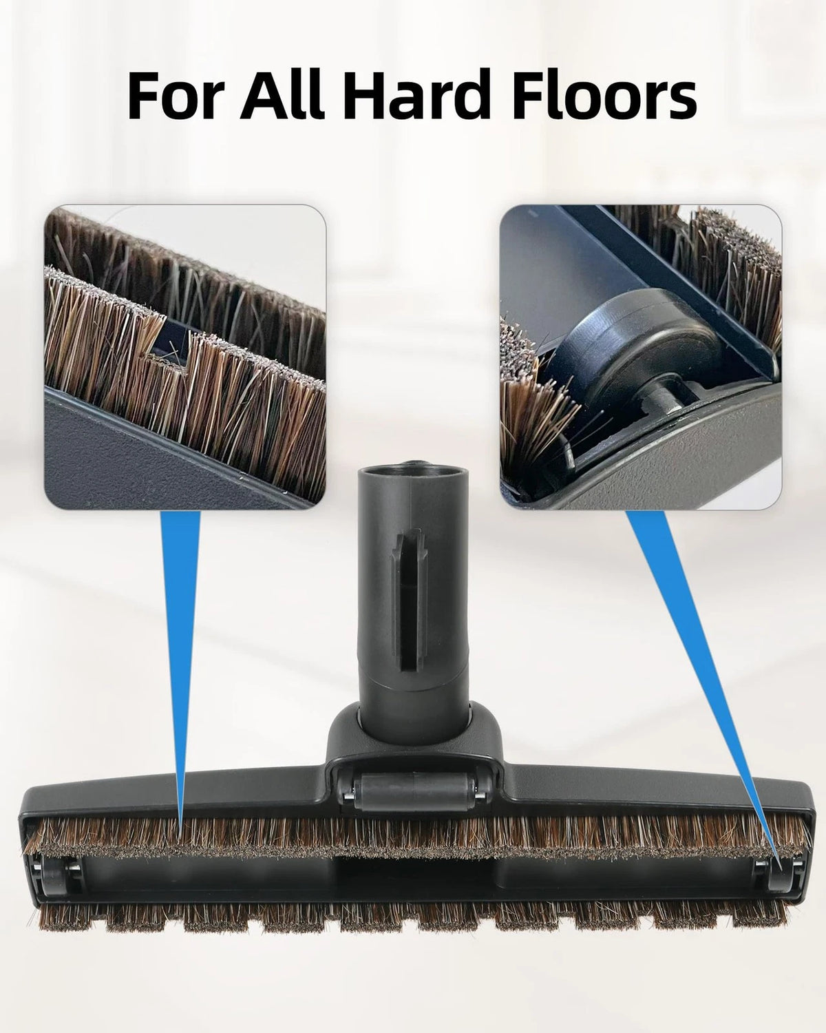 SheildON Horse Hair Floorhead for Miele Vacuum Cleaners, 12" Wide Black
