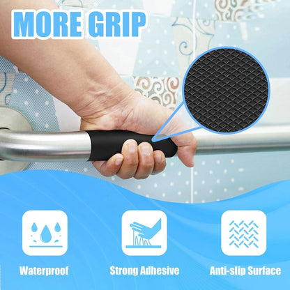 Yorwe Rubber Grip Tape, Ultra-Thin Strong Adhesive 2In x 10Ft, Black