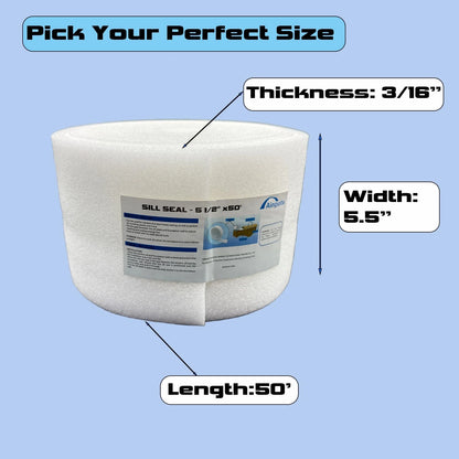 Sill Plate Gasket Sealer (5.5" X50') 5.5"X50', White