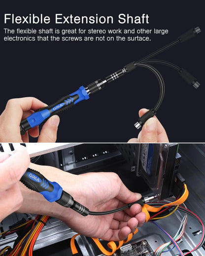 ORIA Precision Screwdriver Set, 61 in 1 Small Set with 57 Blue