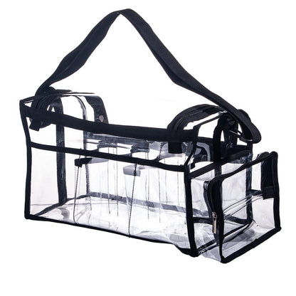Large Professional Free Standing Clear PVC Makeup Artist Set Bag