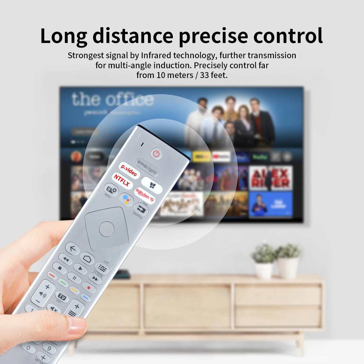 SRC-4526 Voice Remote Control For Philips TV 398GM10SEPHN0004SY 43PUS8807