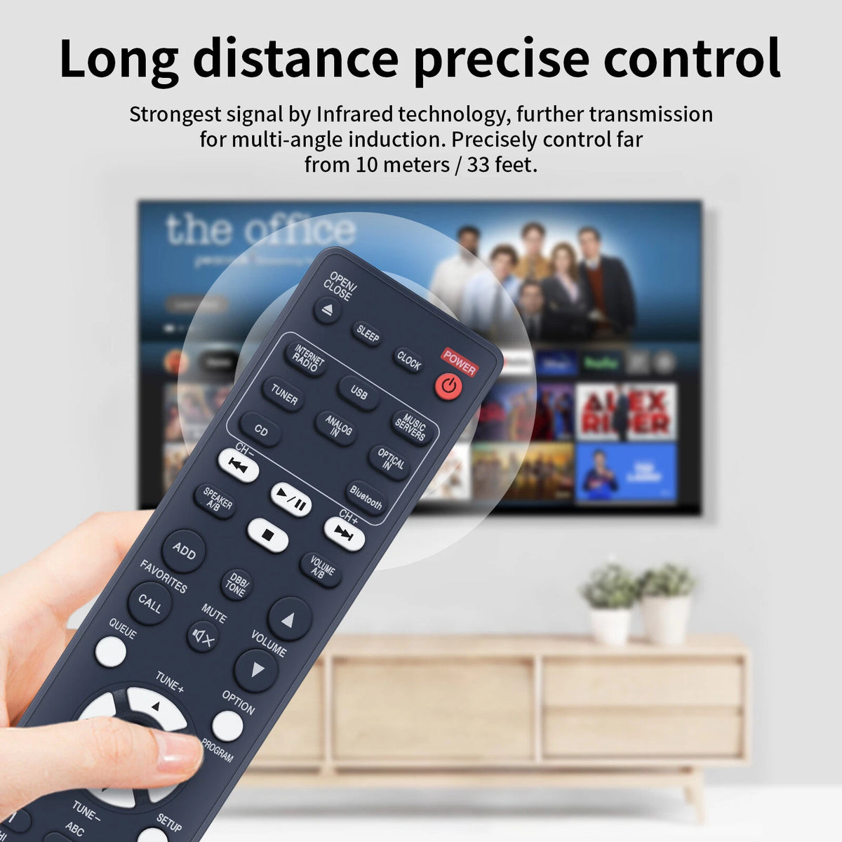 RC014CR Replacement Remote Control for Marantz Network CD Receiver M-CR612