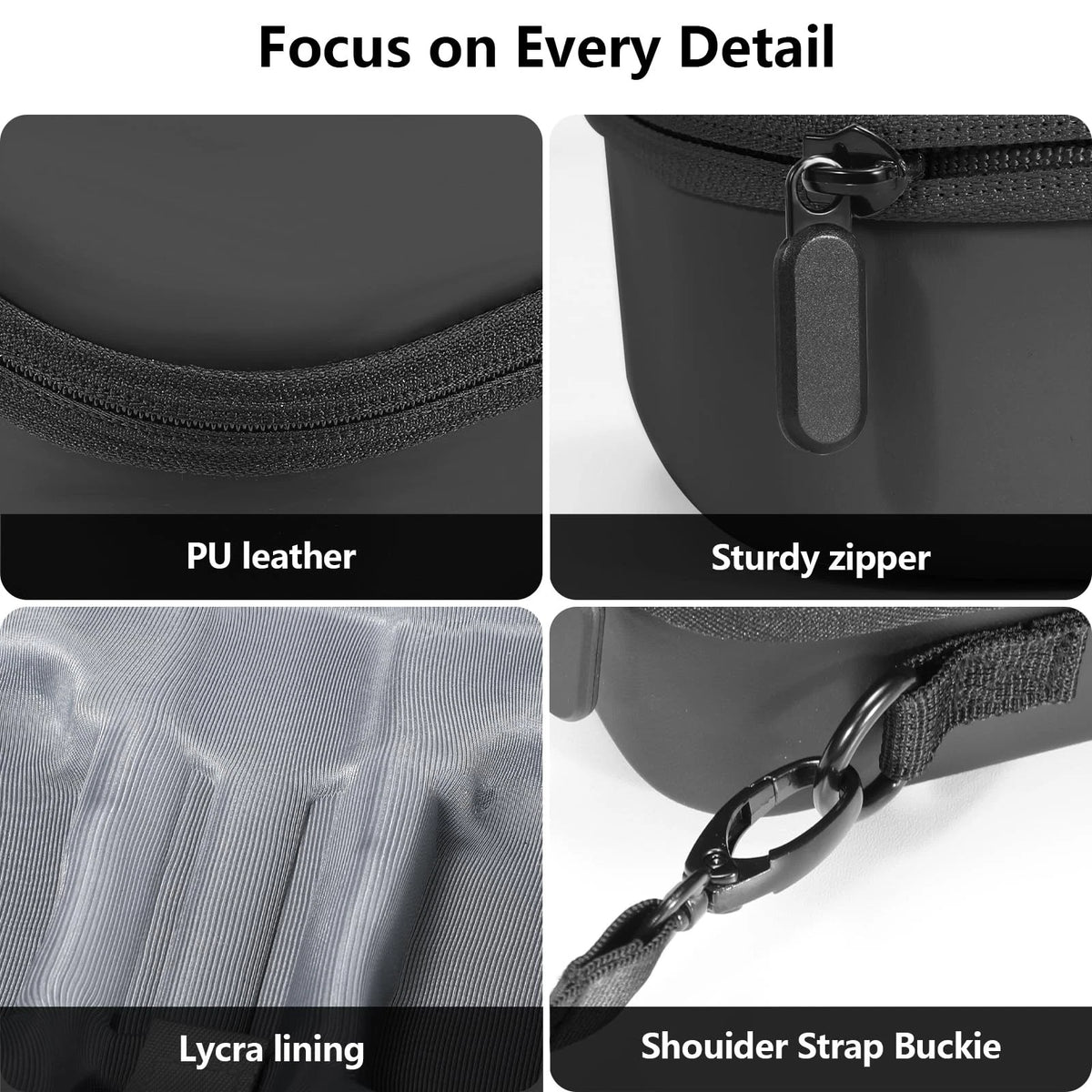 FPVtosky Carrying Case for DJI Neo 2 [CASE 8.3 x 7.1 x 3.1 inches, Black