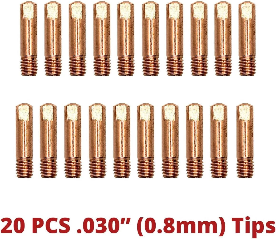 24 PCS Flux Core Gasless Nozzle Tips Kit, Compatible with Lincoln Magnum...