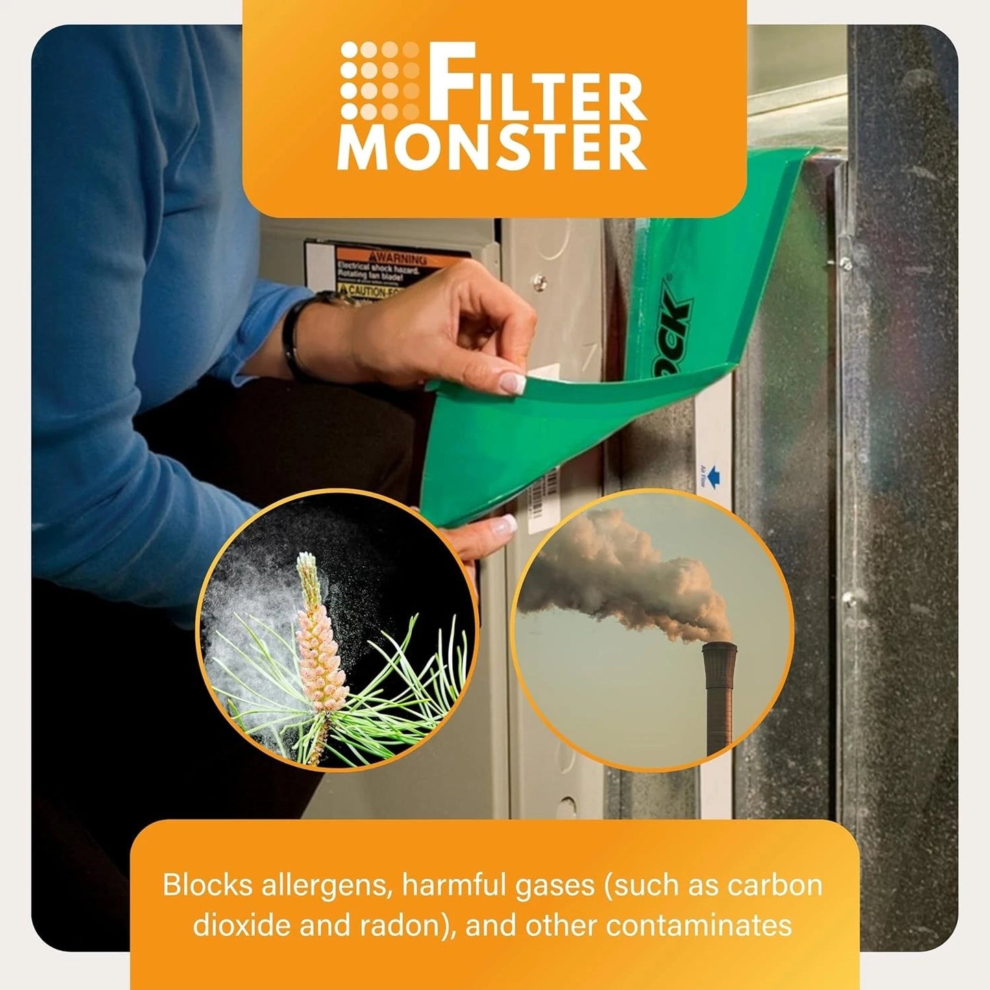 FilterLock Furnace Filter Slot Seal – Magnetic Cover for Any 1” Furnace...