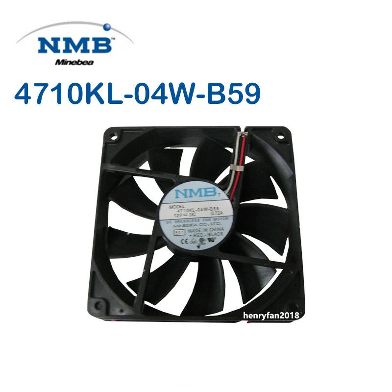 For NMB-MAT 4710KL-04W-B59 DC 12V 0.72A 120*120*25mm Cabinet cooling fan 3pin