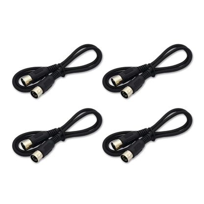 Zero-Delay 4pcs MIDI 5-pin Male to Male Connector Plastic Shell Electronic Piano