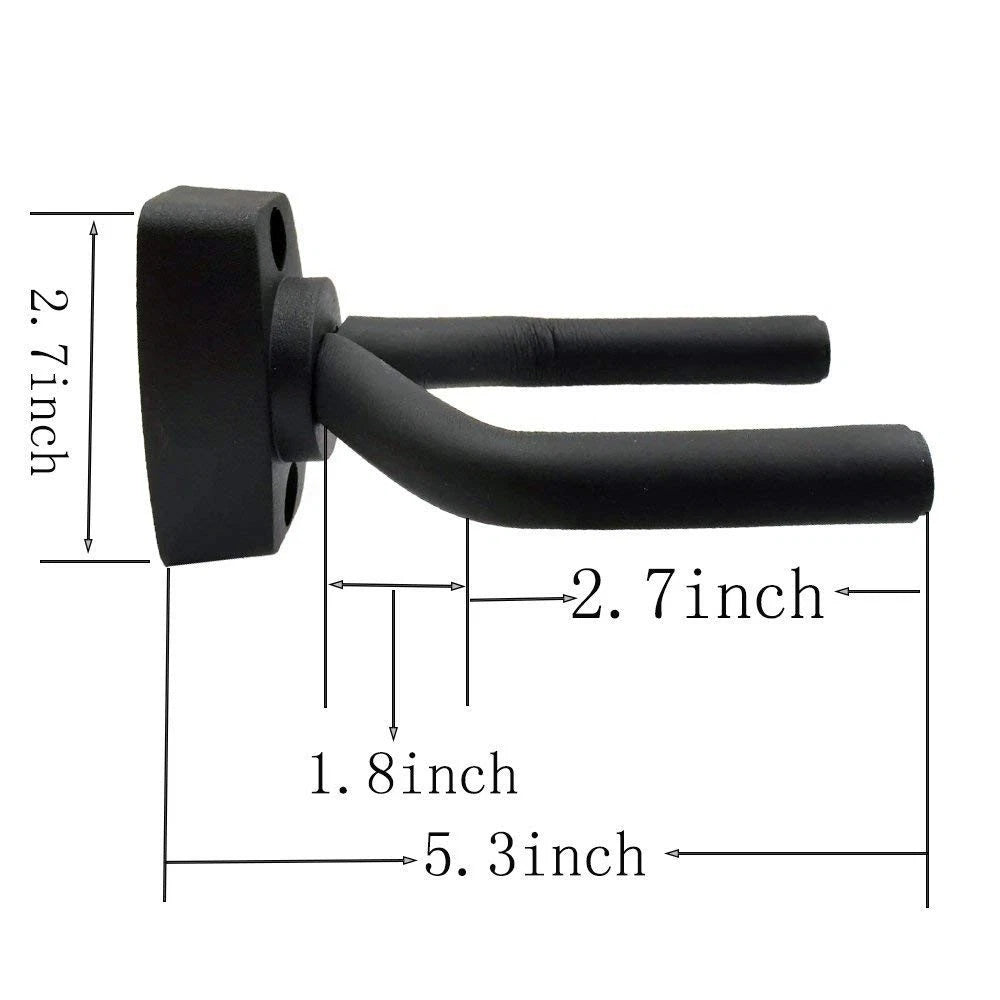 VEIDIA 6 Pcs Guitar Hangers Keep Hook Holder Wall Mount for All Size Black