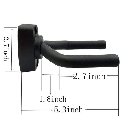 VEIDIA 6 Pcs Guitar Hangers Keep Hook Holder Wall Mount for All Size Black
