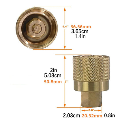 1x RE7141F Forklift Propane Tank Adapter Female Connector Widely Compatibility