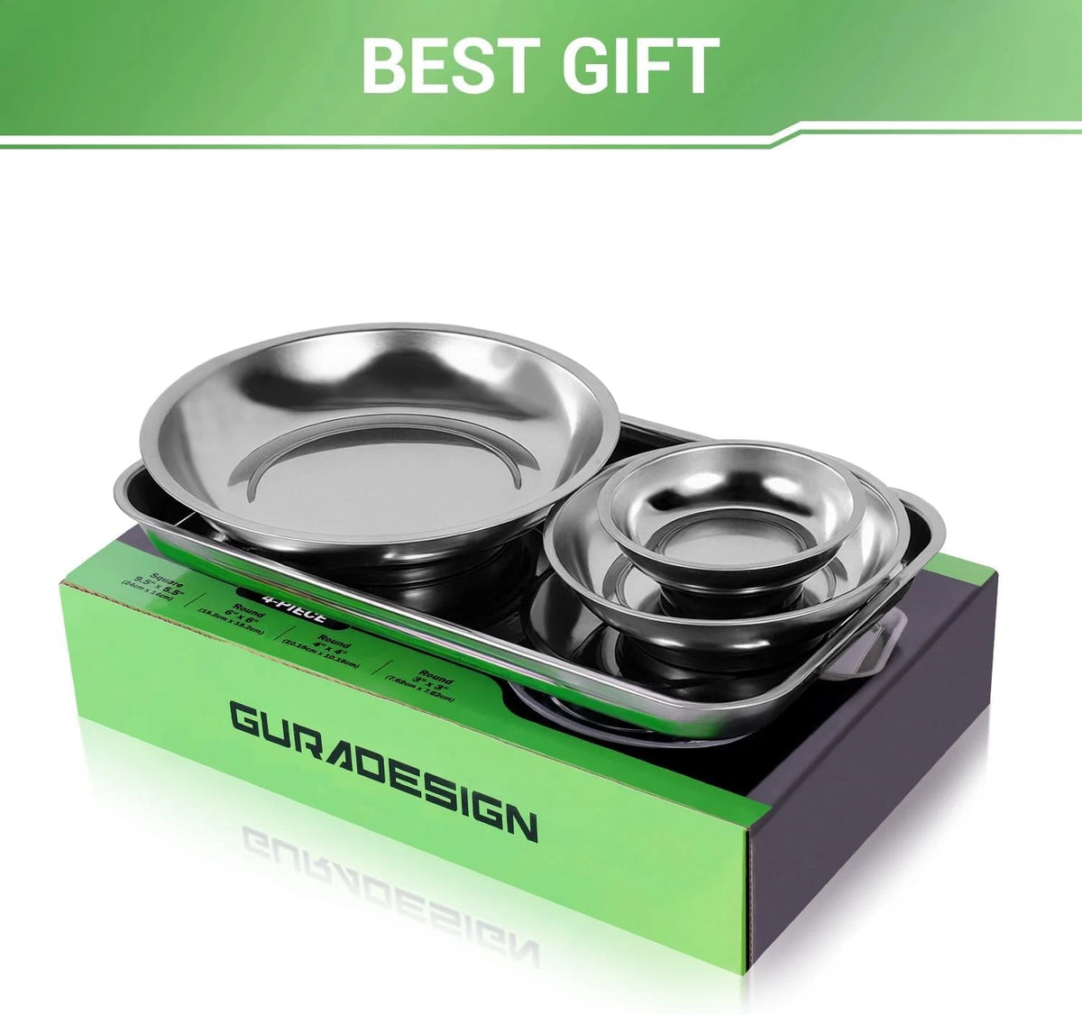 Magnetic Tray 4-Piece, Large Parts and Round Parts...