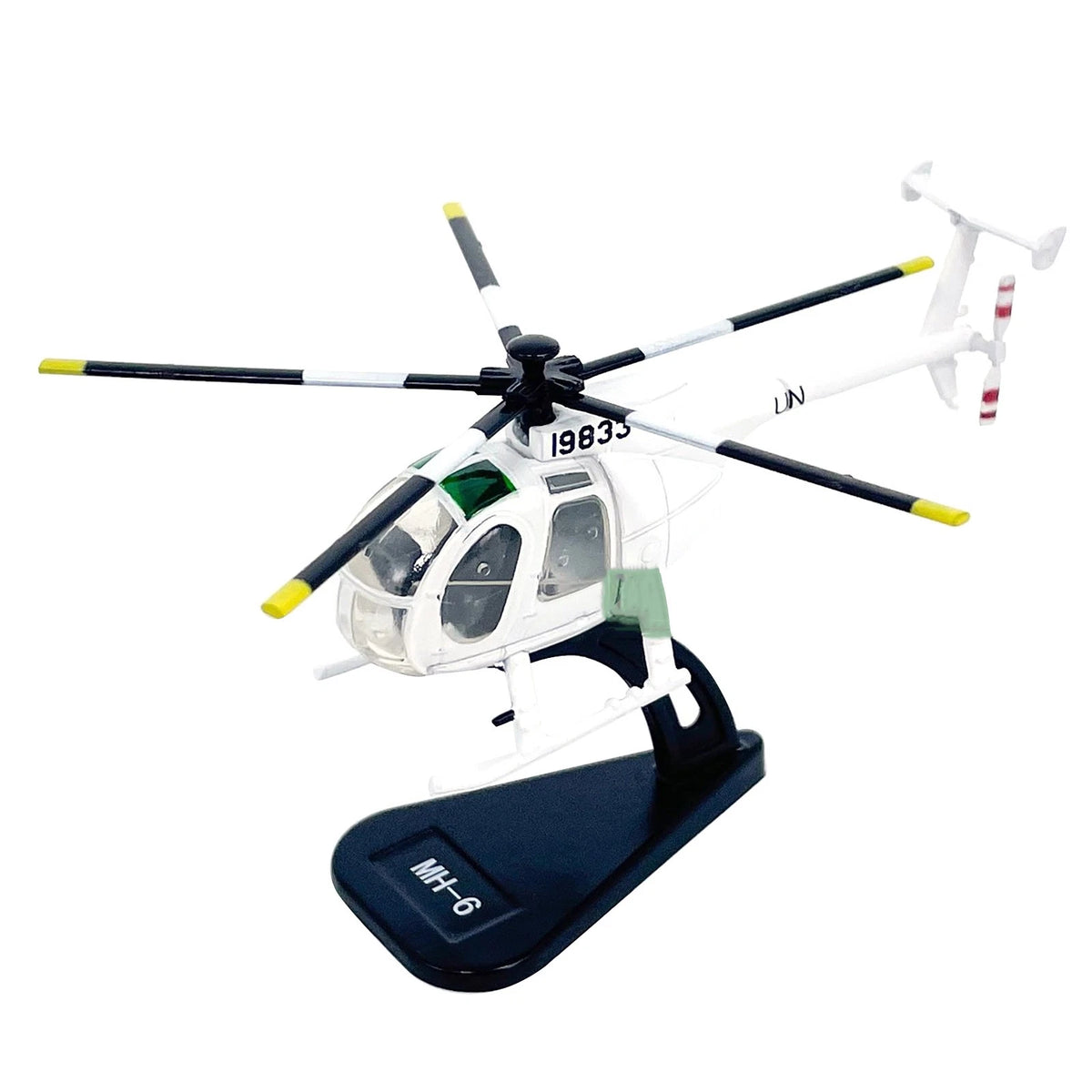 1PCS 2.8in US Army MH-6 Little Bird Helicopter Finished Model Toy Gift Kit