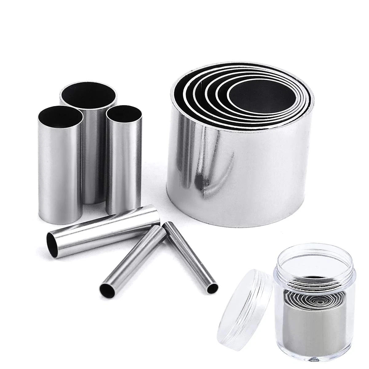 Fireboomoon 12 PCS Hole Hollow Punch Cutter Set with Storage Silver