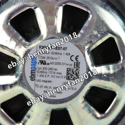 R3G250-RE07-07 Ebmpapst EC Fan 230VAC 170W 1.4A 2510RPM IP54 Centrifugal Fan