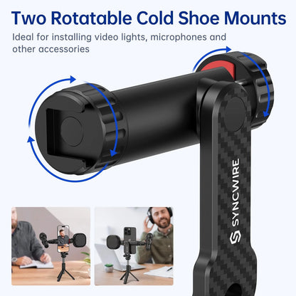 SYNCWIRE Tripod Phone Mount, Universal Smartphone Mount 3.7 inches, Black