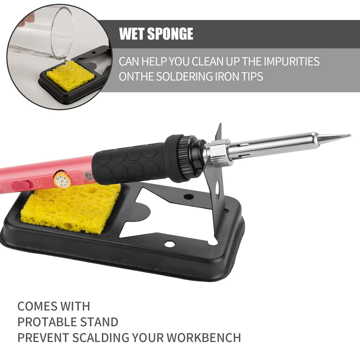 Soldering Iron Kit, 60W with 5pc Interchangeable 10 in 1