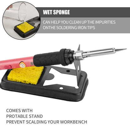 Soldering Iron Kit, 60W with 5pc Interchangeable 10 in 1