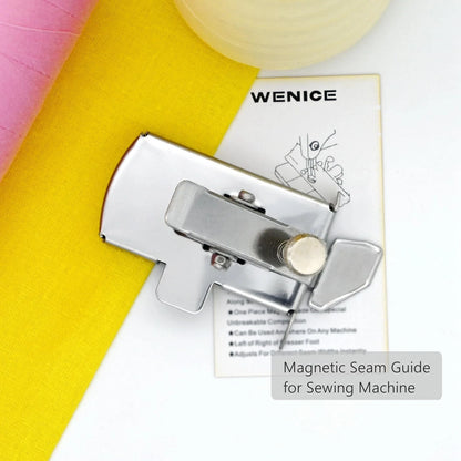 Magnetic Seam Guide for Sewing Machine,Guide 2 inches x 3.2 inches, Silver