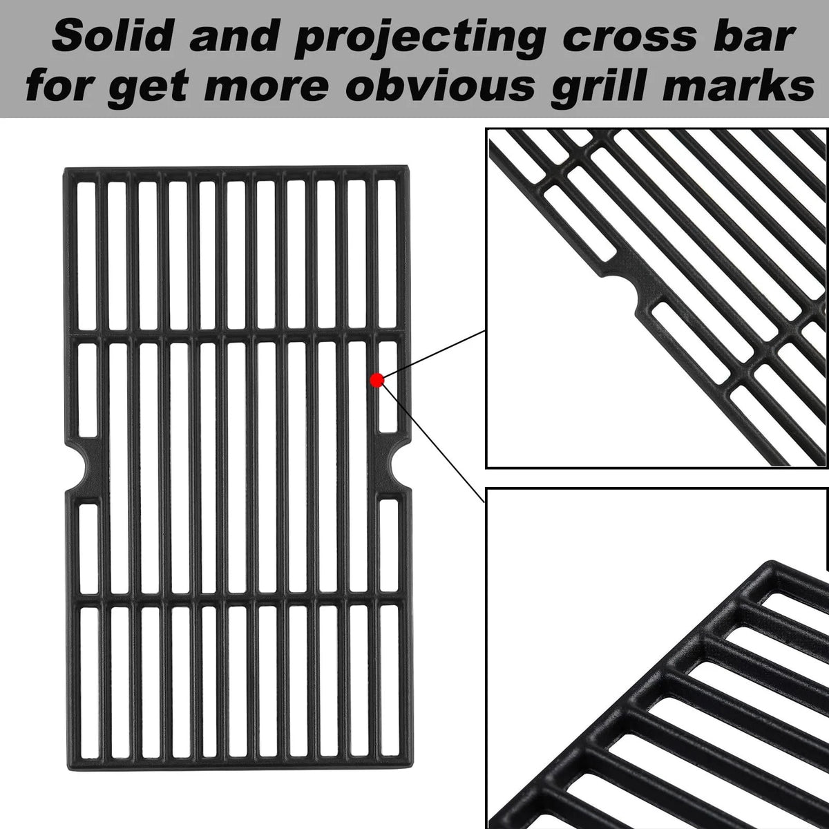DGF510SBP Grill Grates Replacement 3pcs in total 16 1/4 x 29 5/8'', Black